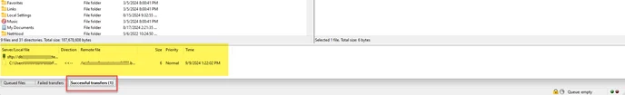 file transfer successful