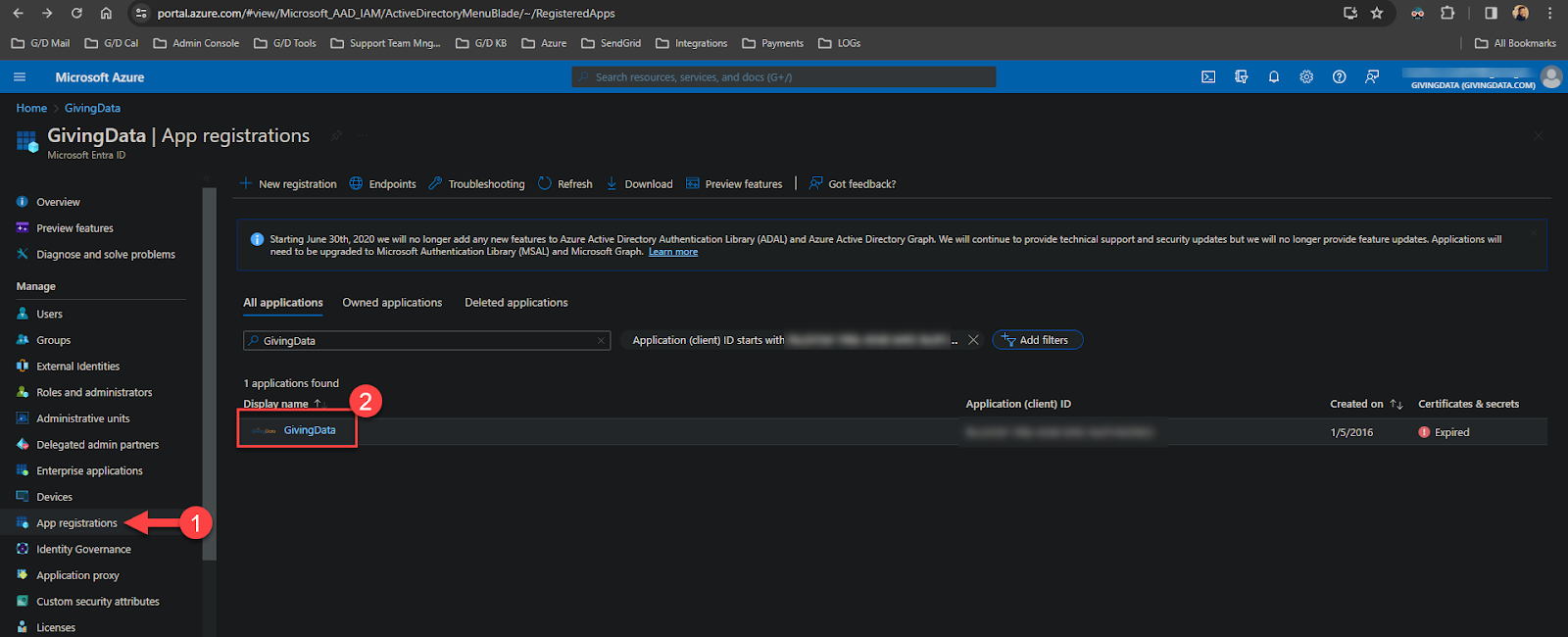 givingdata application