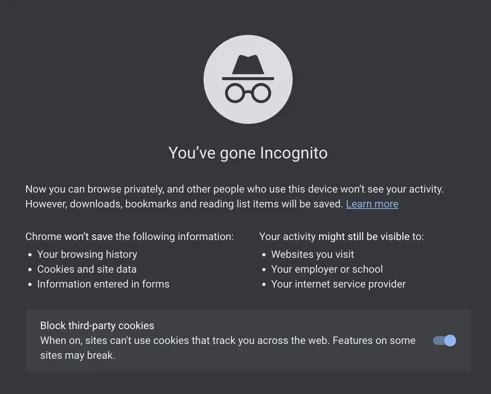 incognito window