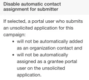 disable automatic contact assignment for submitter