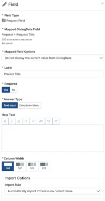 field modal