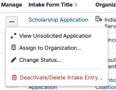 manage options
