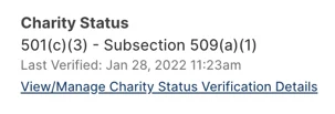 charity status