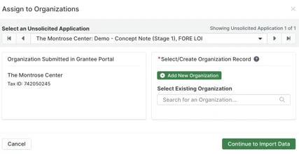 assign to organizations