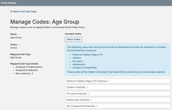 manage codes