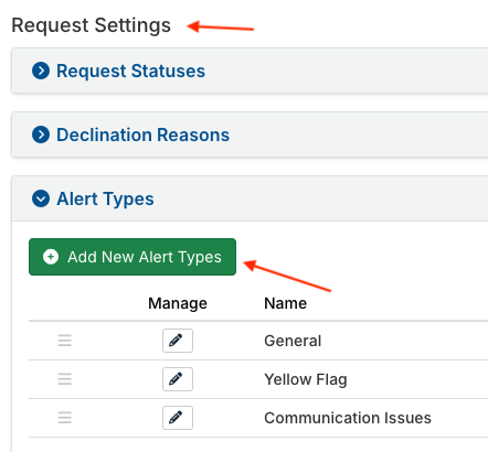 alert types