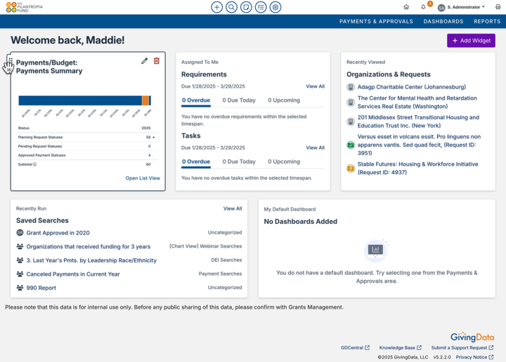 home page