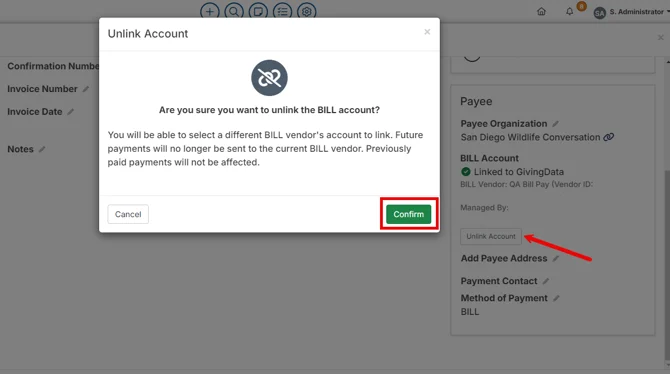 confirm button