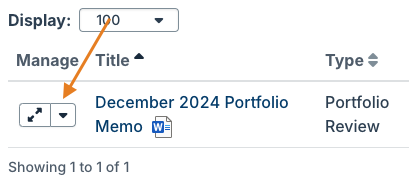 dropdown icon