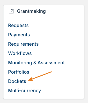 dockets option