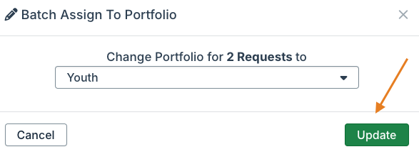 update button