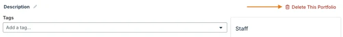 delete this portfolio option