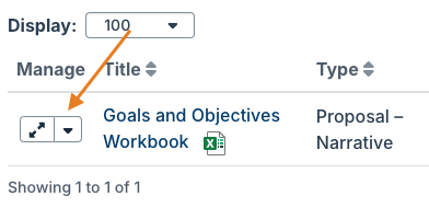dropdown icon