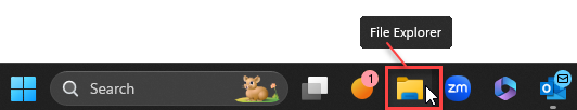 file explorer button