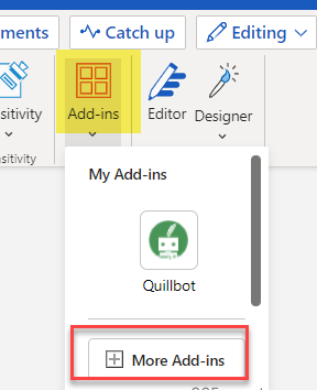 more add-ins button