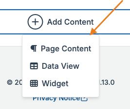 add content button