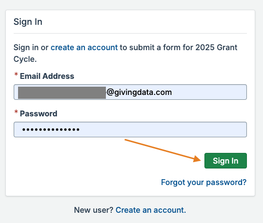 sign in button