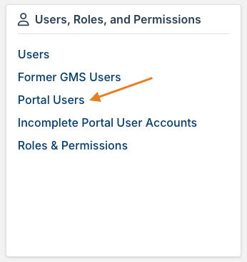 portal users option
