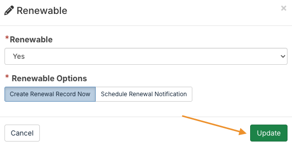 update button