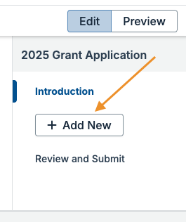 add new button