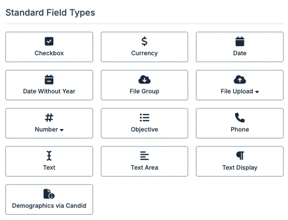 standard field types