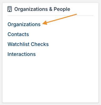 organizations option