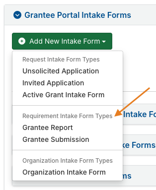 intake form types
