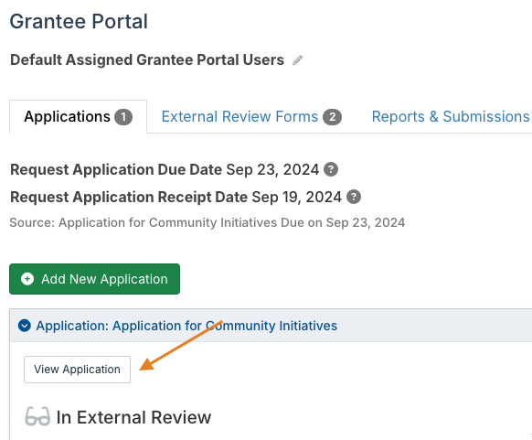 view application button