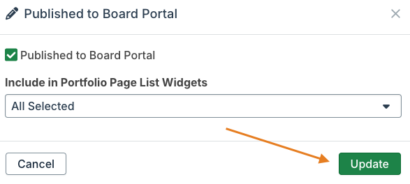 update button
