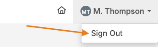 sign out option