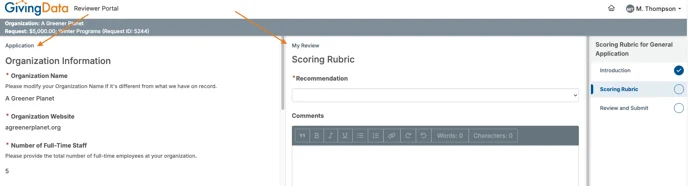application and review forms