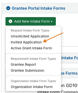 invited application option