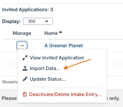 import data option