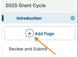 add page button