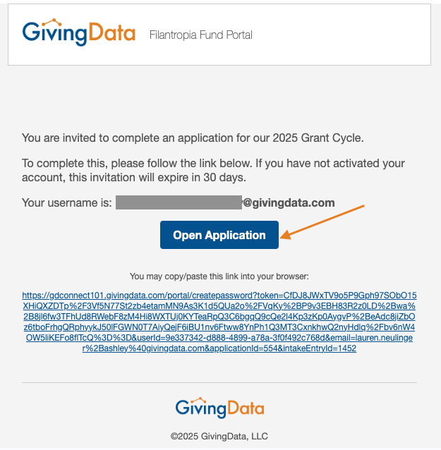 open application button