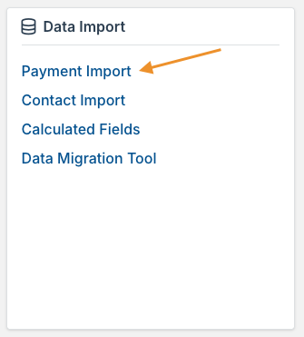 payment import option