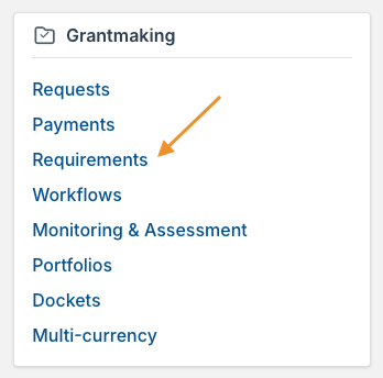 requirements option
