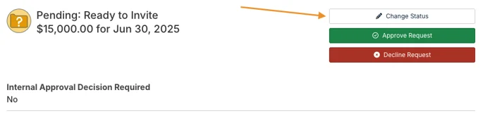change status button
