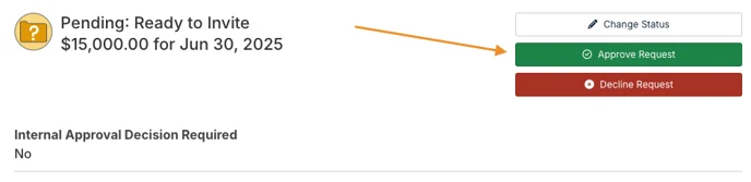 approve request button