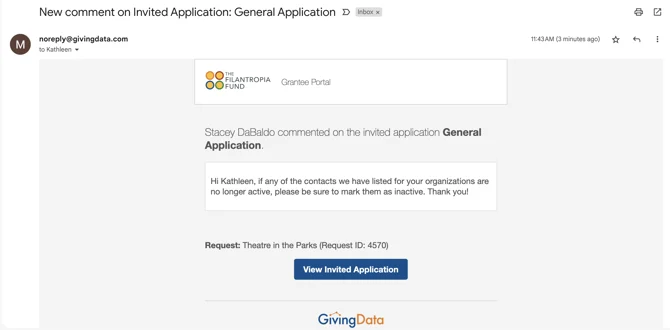 intake form comment email