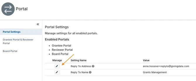 reply to address setting