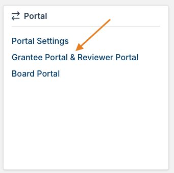 grantee portal option