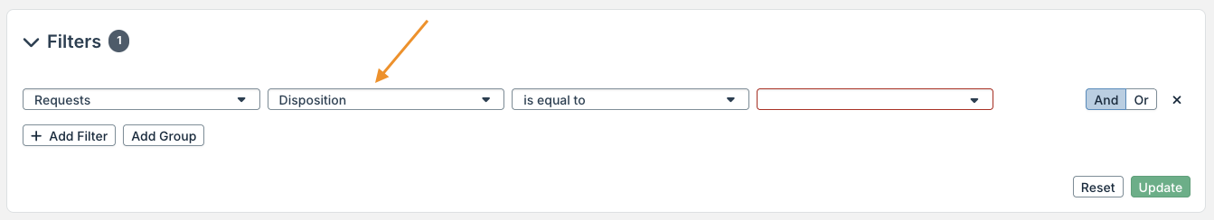 fields dropdown