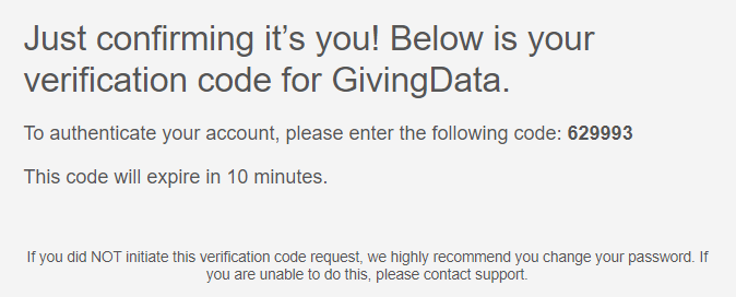 verification code