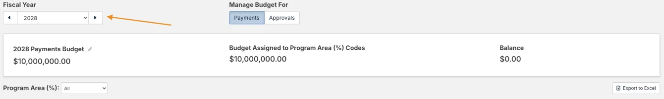 fiscal year dropdown