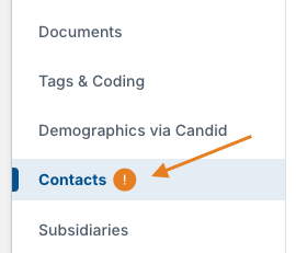 contacts tab
