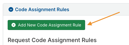 add new code assignment rule button