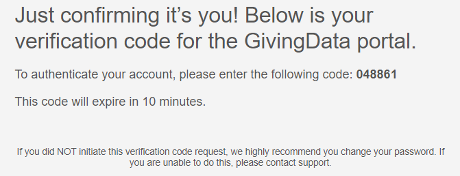 verification code
