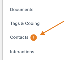 contacts tab