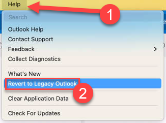 revert to legacy outlook option